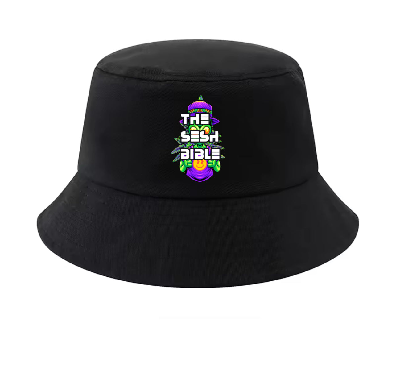 Black Bucket Hat With Logo