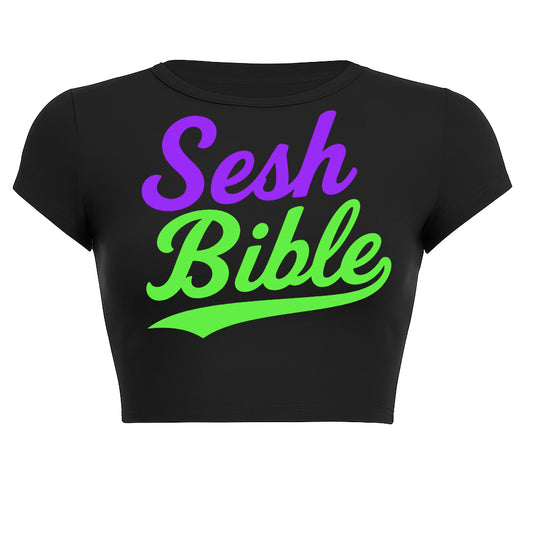 TSB Essentials : Purple & Green Crop Top