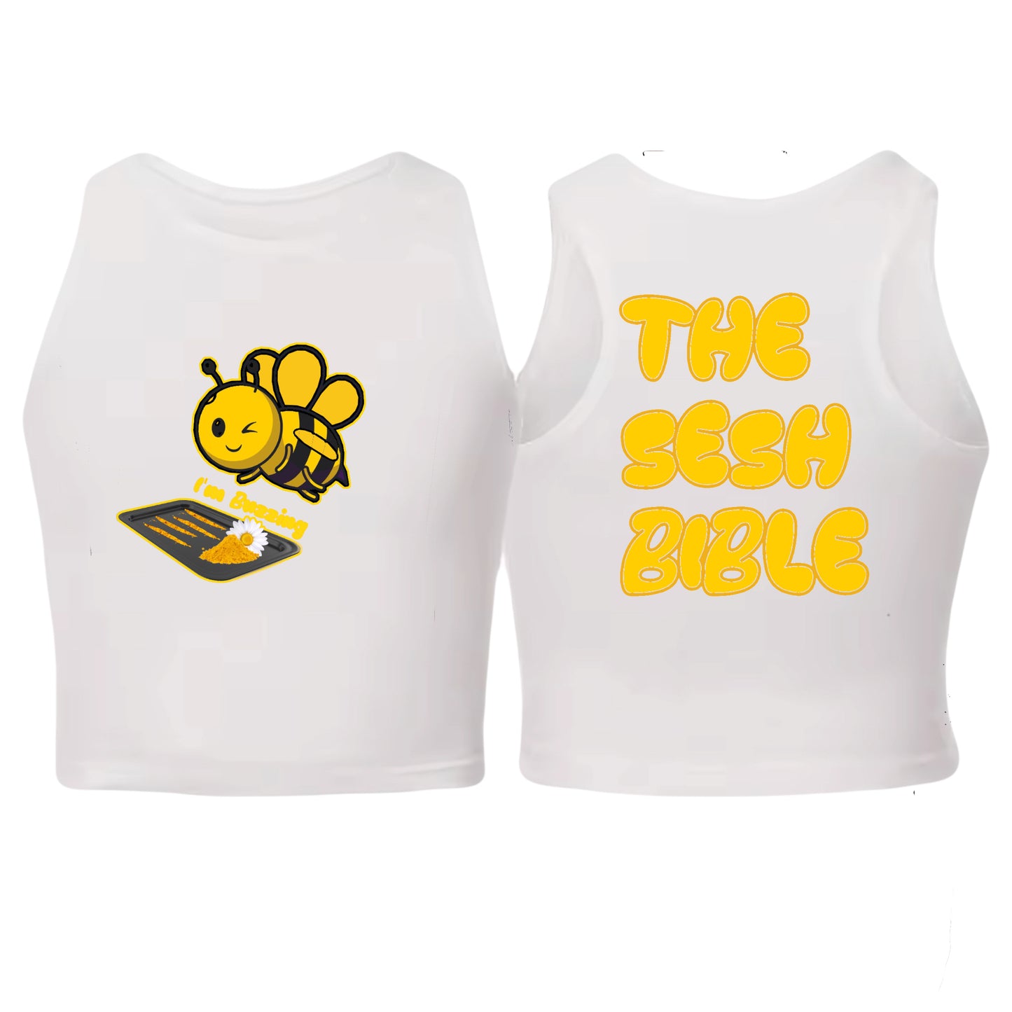 Buzzy Bee Sleeveless Crop Top